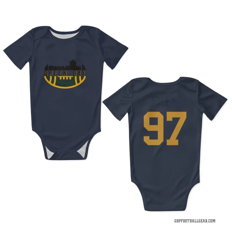 Jordon Riley  Navy Green Bay Packers  Newborn & Infant Bodysuit