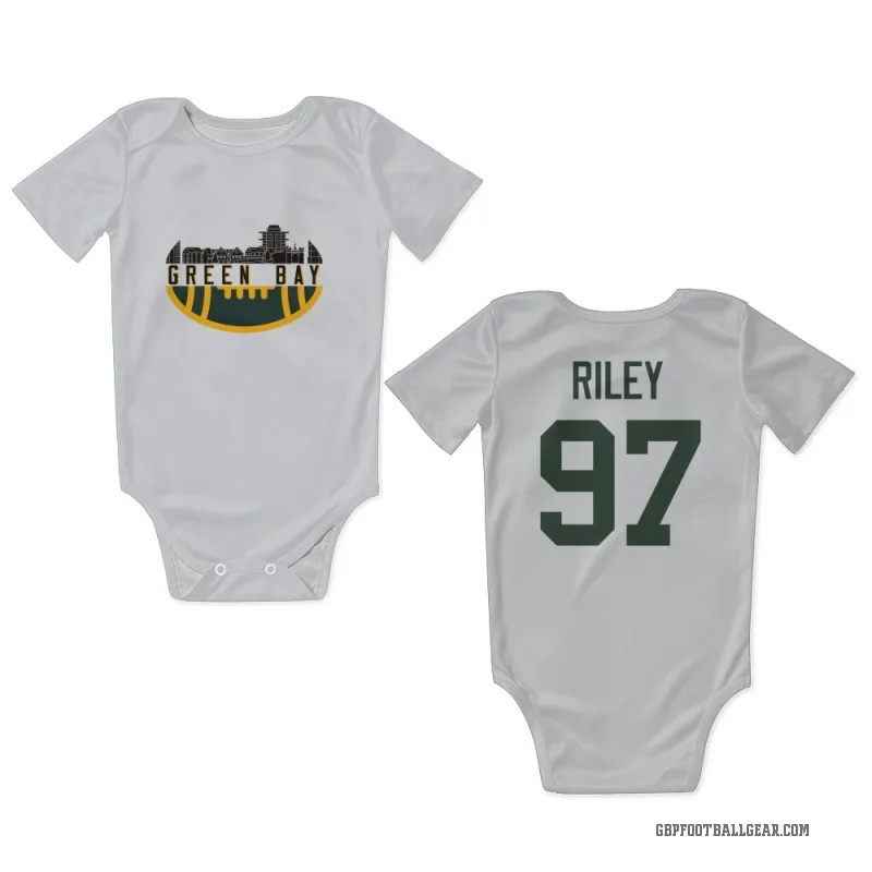 Jordon Riley  White Green Bay Packers  Newborn & Infant Bodysuit
