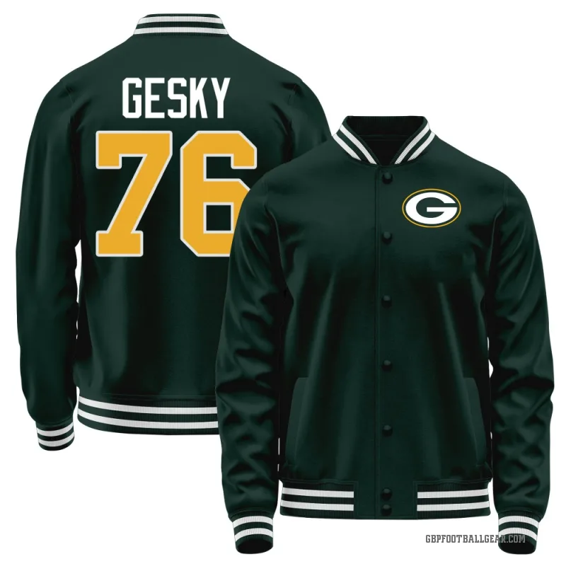 Josh Gesky Men's Green Green Bay Packers Full-Snap Jacket