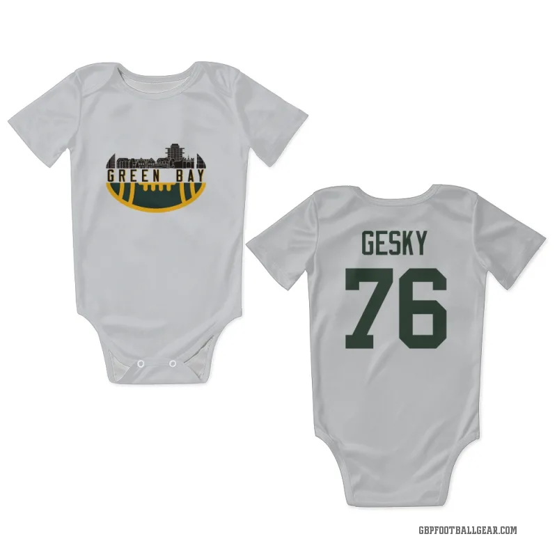 Josh Gesky  White Green Bay Packers  Newborn & Infant Bodysuit