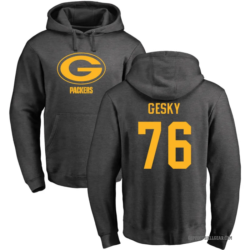 Josh Gesky Youth Green Bay Packers Pro Line by Branded Ash One Color Pullover Hoodie