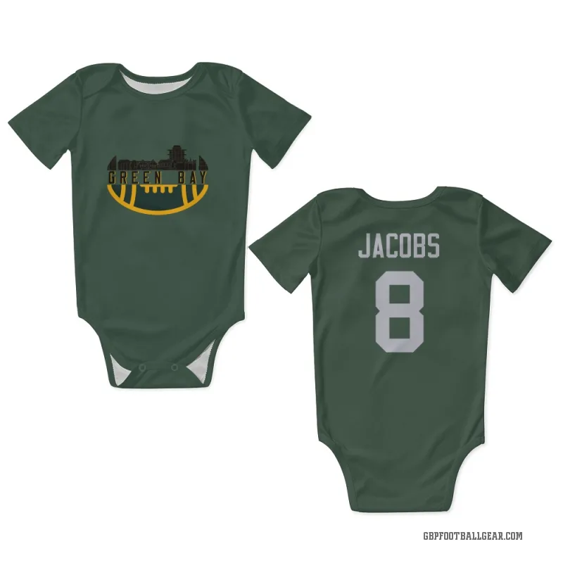 Josh Jacobs  Green Green Bay Packers  Newborn & Infant Bodysuit