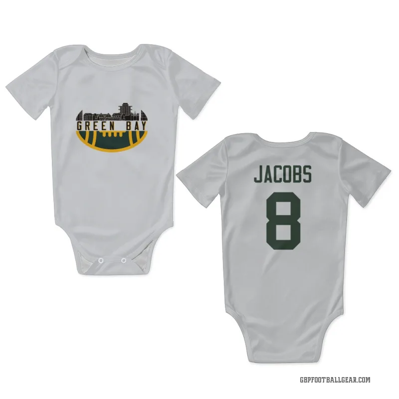 Josh Jacobs  White Green Bay Packers  Newborn & Infant Bodysuit