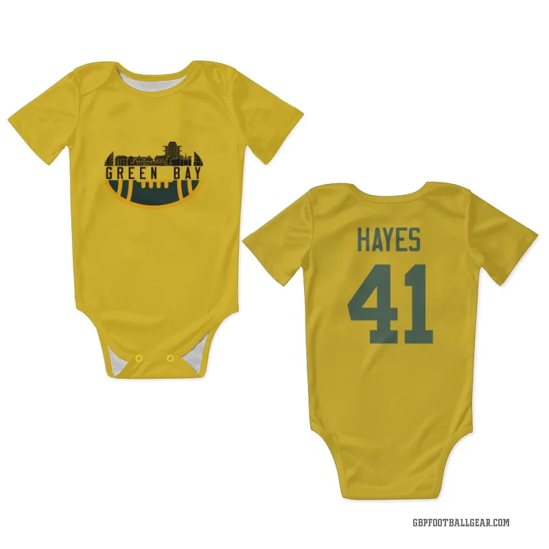 Kaleb Hayes  Gold Green Bay Packers  Newborn & Infant Bodysuit