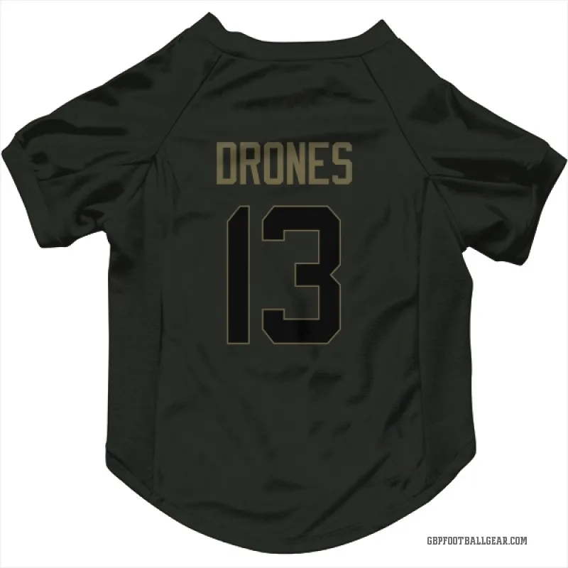 Kyron Drones  Black Green Bay Packers  Service Cat & Dog Pet Jersey