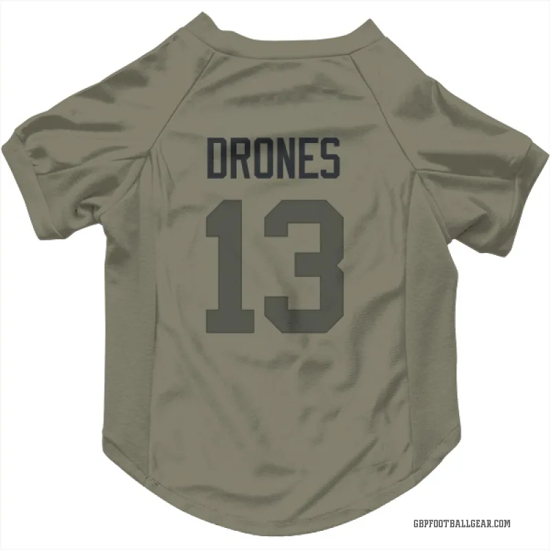 Kyron Drones  Olive Green Bay Packers  Cat & Dog Pet Jersey