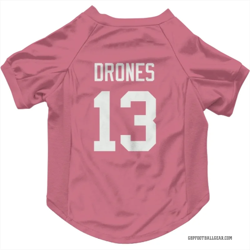 Kyron Drones  Pink Green Bay Packers  Cat & Dog Pet Jersey