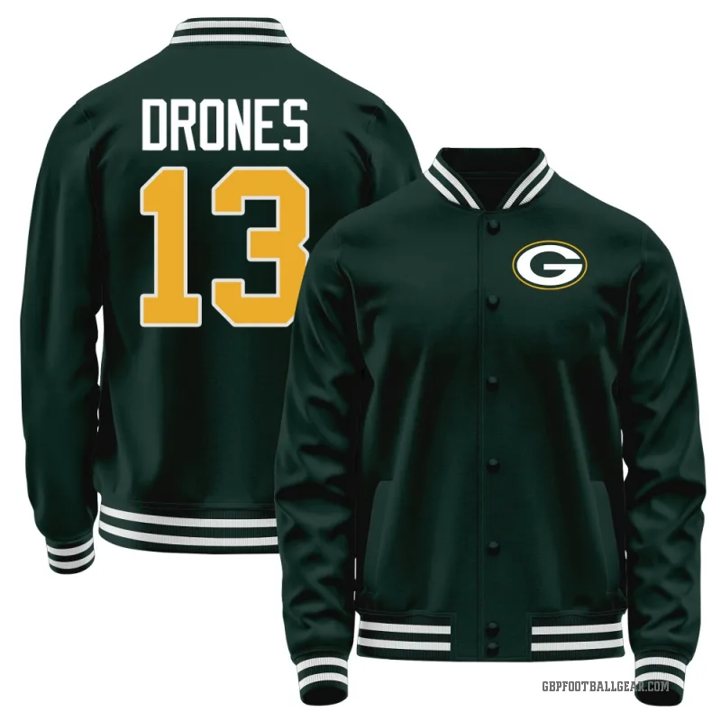 Kyron Drones Youth Green Green Bay Packers Full-Snap Jacket
