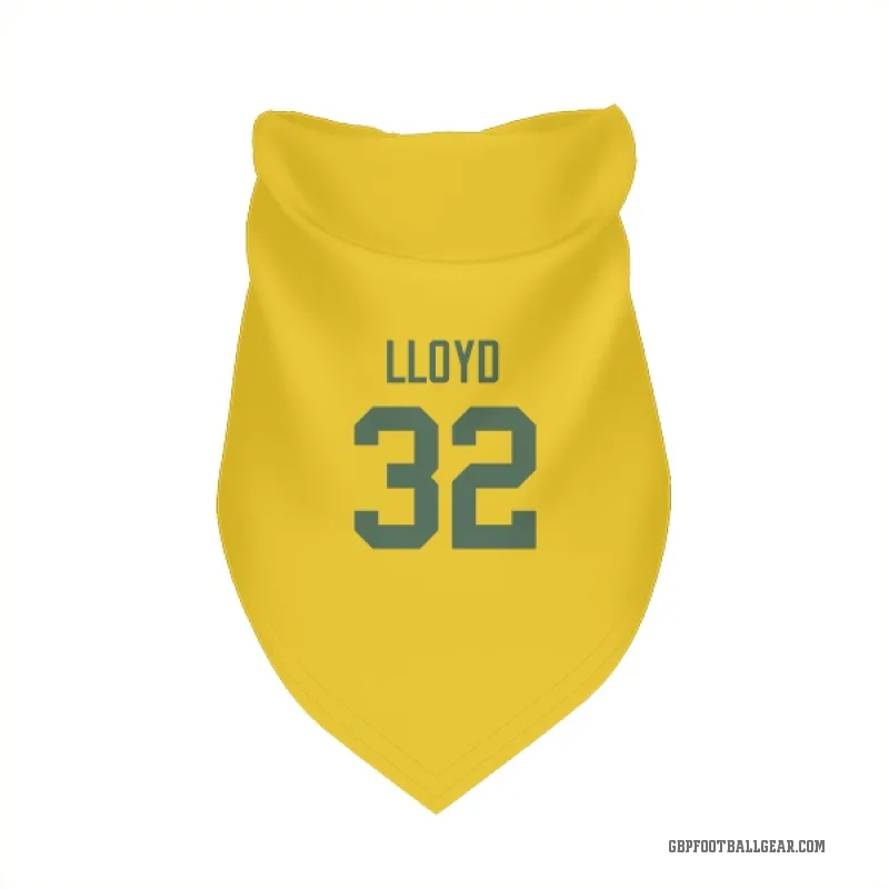 MarShawn Lloyd  Gold Green Bay Packers  Cat & Dog Pet Bandana