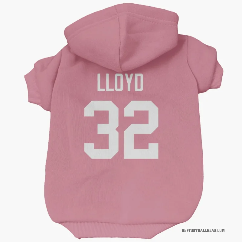 MarShawn Lloyd  Pink Green Bay Packers  Cat & Dog Pet Hoodie