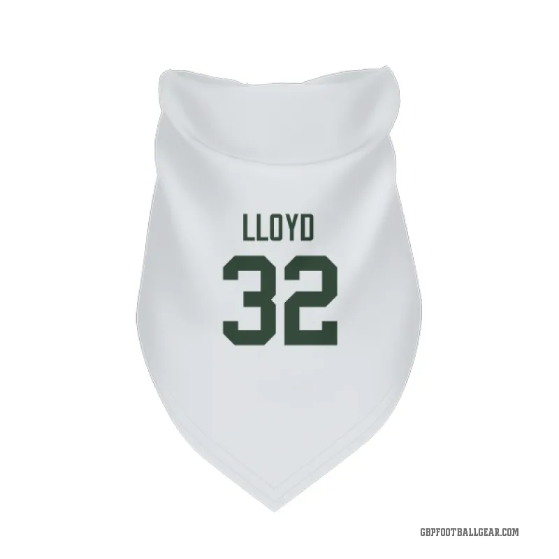 MarShawn Lloyd  White Green Bay Packers  Cat & Dog Pet Bandana