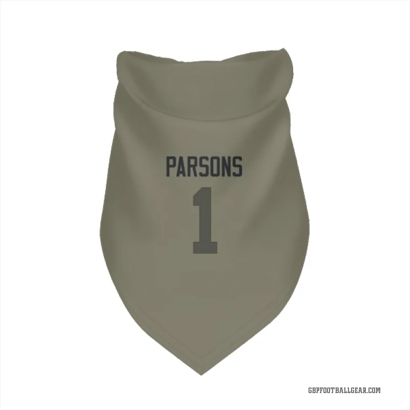 Micah Parsons  Olive Green Bay Packers  Cat & Dog Pet Bandana