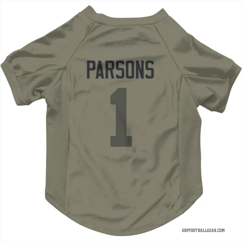 Micah Parsons  Olive Green Bay Packers  Cat & Dog Pet Jersey