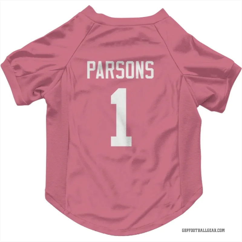 Micah Parsons  Pink Green Bay Packers  Cat & Dog Pet Jersey