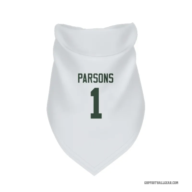 Micah Parsons  White Green Bay Packers  Cat & Dog Pet Bandana