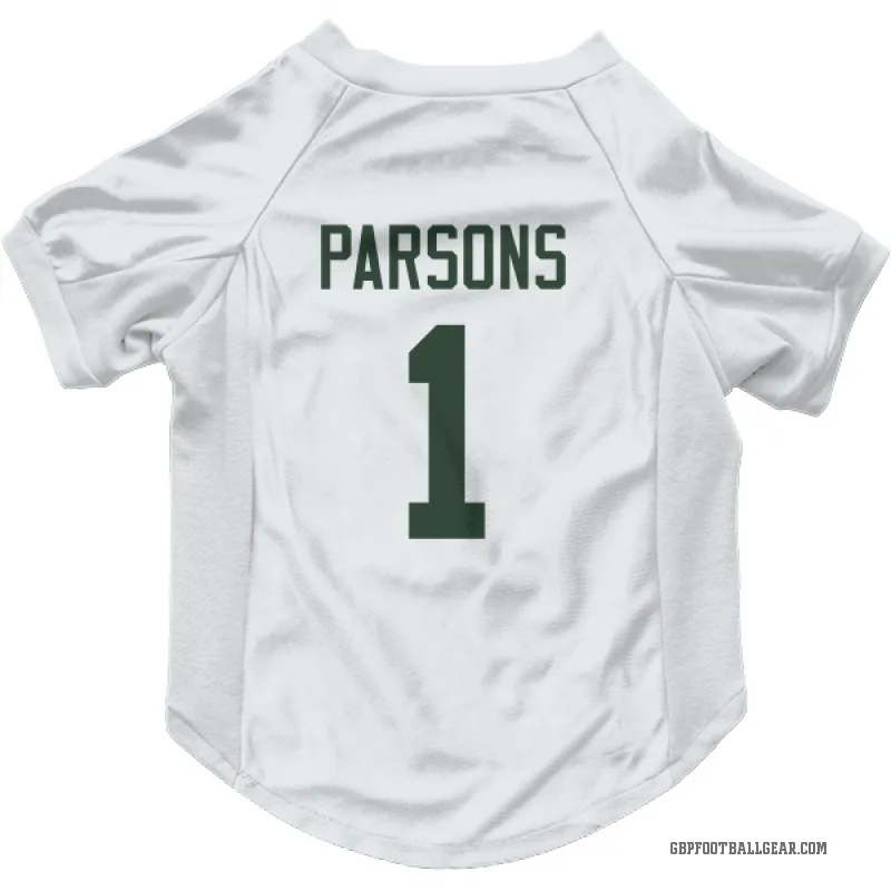 Micah Parsons  White Green Bay Packers  Cat & Dog Pet Jersey