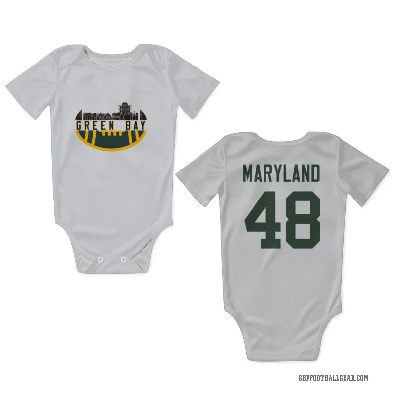 RJ Maryland  White Green Bay Packers  Newborn & Infant Bodysuit