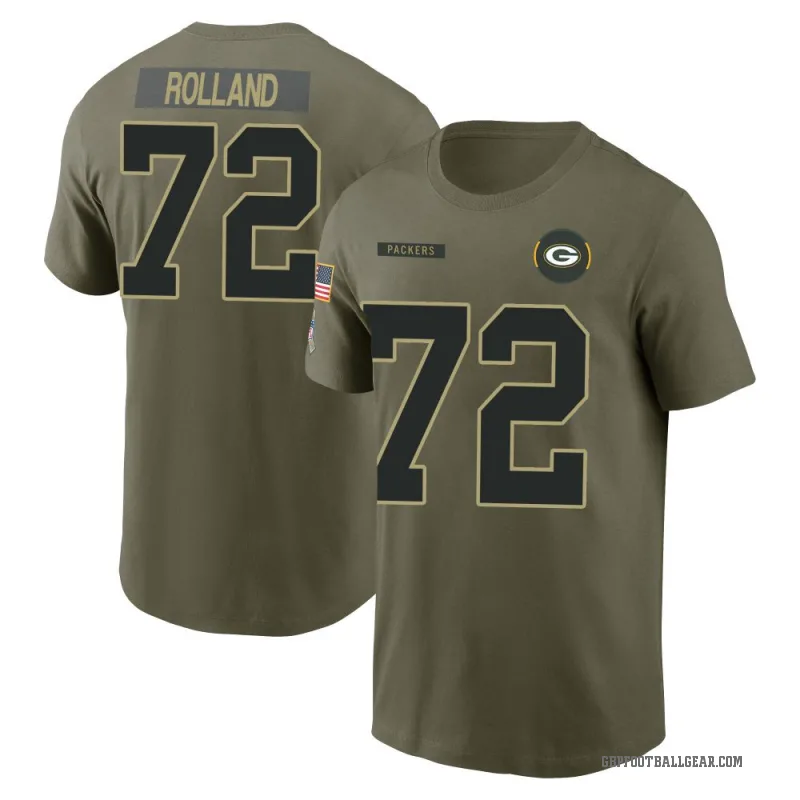 Spencer Rolland Men's Olive Green Bay Packers 2025 Salute to Service T-Shirt