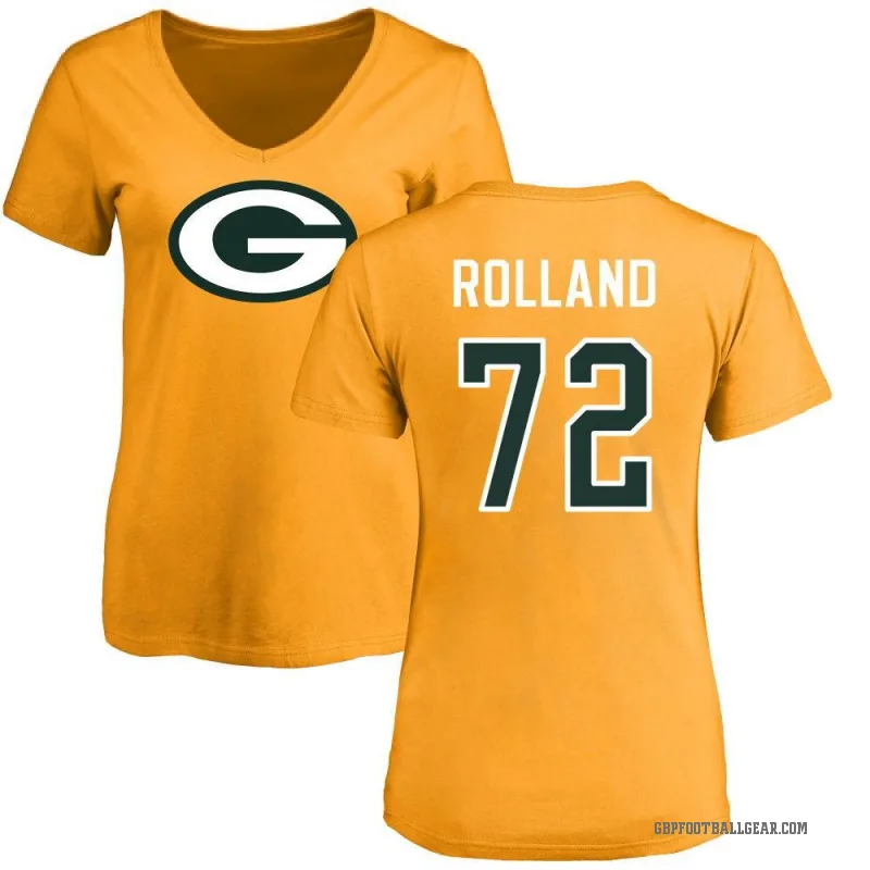 Spencer Rolland Women's Gold Green Bay Packers Logo Slim Fit T-Shirt -