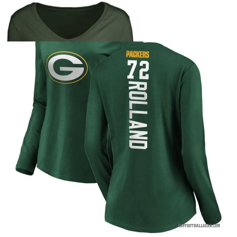 Spencer Rolland Women's Green Green Bay Packers Backer Slim Fit Long Sleeve T-Shirt -