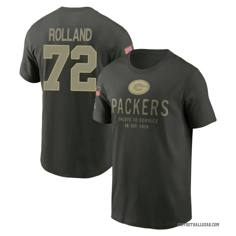 Spencer Rolland Youth Green Green Bay Packers Forest/ 2025 Salute to Service Sideline Primary Edge T-Shirt