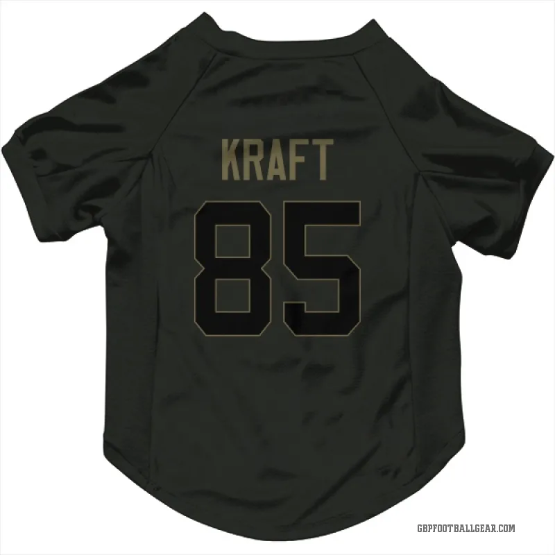 Tucker Kraft  Black Green Bay Packers  Service Cat & Dog Pet Jersey