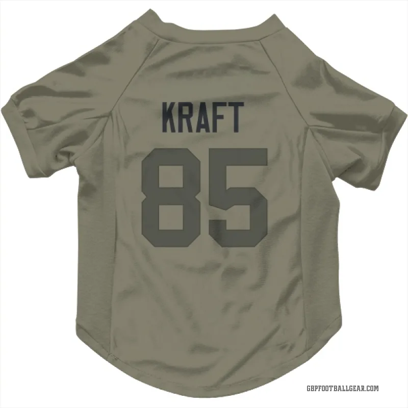 Tucker Kraft  Olive Green Bay Packers  Cat & Dog Pet Jersey
