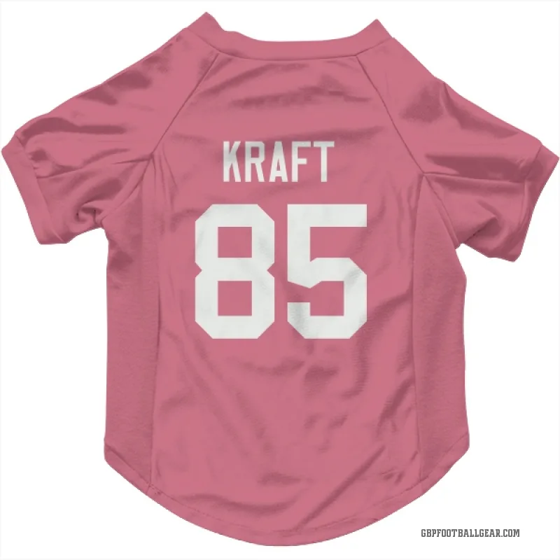 Tucker Kraft  Pink Green Bay Packers  Cat & Dog Pet Jersey