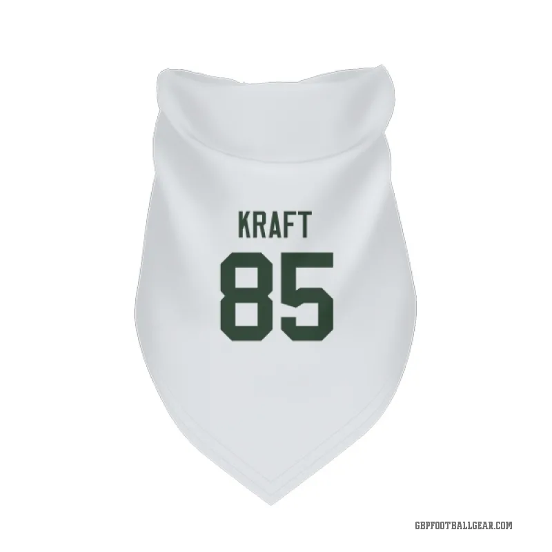 Tucker Kraft  White Green Bay Packers  Cat & Dog Pet Bandana