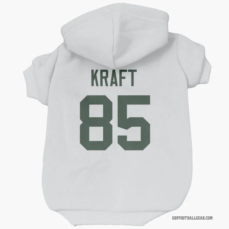 Tucker Kraft  White Green Bay Packers  Cat & Dog Pet Hoodie