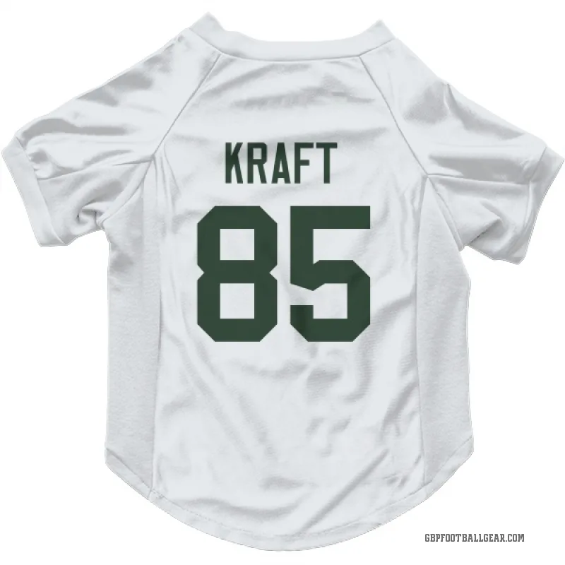 Tucker Kraft  White Green Bay Packers  Cat & Dog Pet Jersey