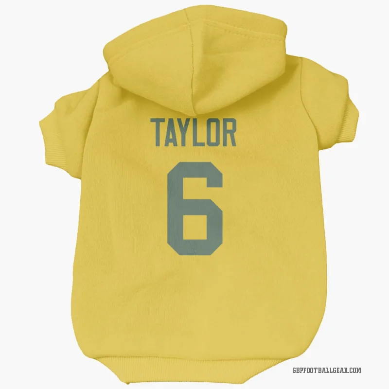 Tyrod Taylor Gold Green Bay Packers Cat & Dog Pet Hoodie