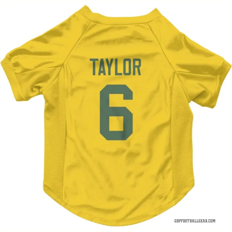 Tyrod Taylor Gold Green Bay Packers Cat & Dog Pet Jersey
