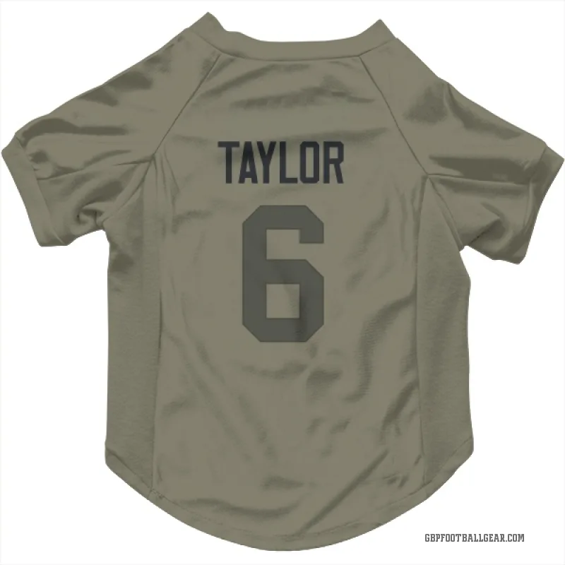 Tyrod Taylor  Olive Green Bay Packers  Cat & Dog Pet Jersey