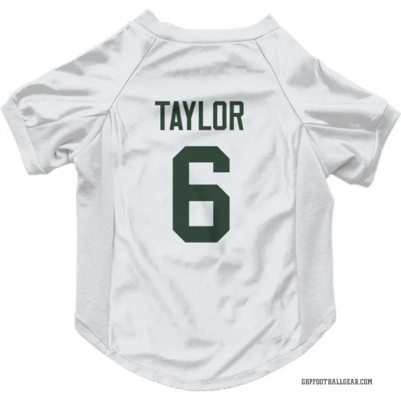 Tyrod Taylor  White Green Bay Packers  Cat & Dog Pet Jersey