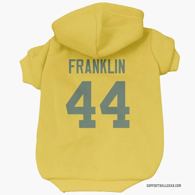 Zaire Franklin  Gold Green Bay Packers  Cat & Dog Pet Hoodie