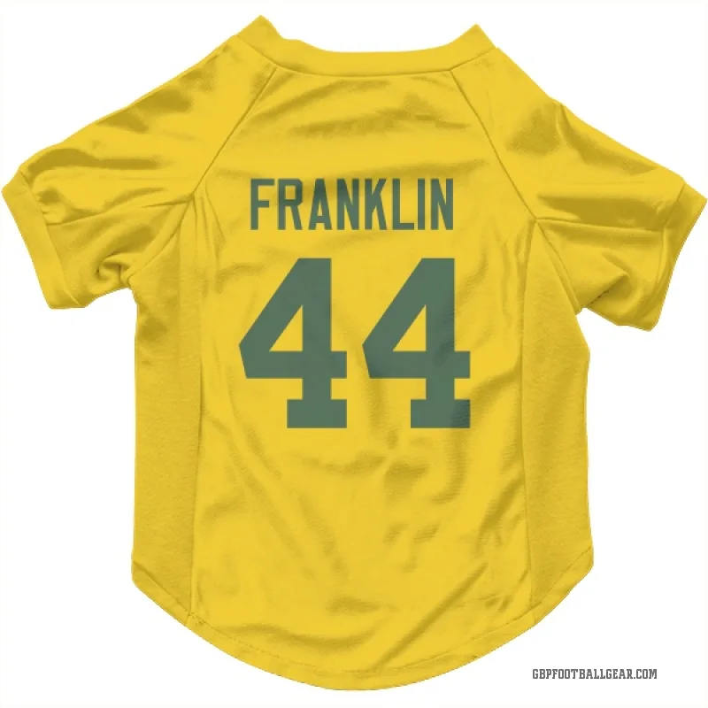 Zaire Franklin  Gold Green Bay Packers  Cat & Dog Pet Jersey