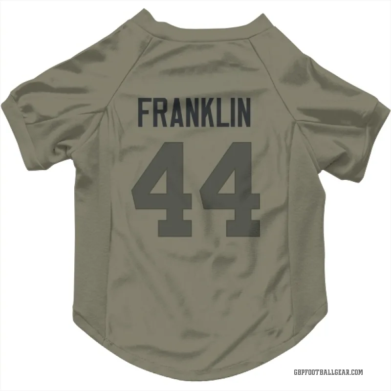 Zaire Franklin  Olive Green Bay Packers  Cat & Dog Pet Jersey