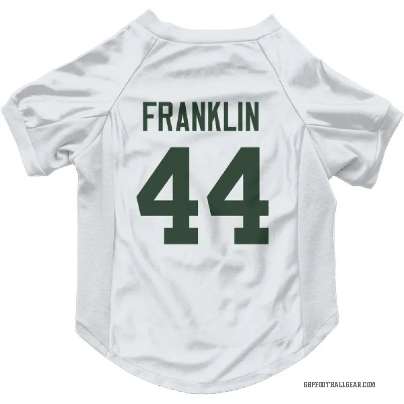 Zaire Franklin  White Green Bay Packers  Cat & Dog Pet Jersey